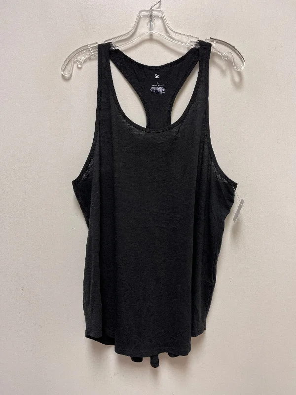 Black Athletic Tank Top So, Size Xl