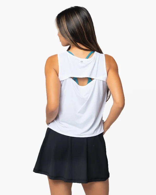 Breathetech Open Back Tank - White