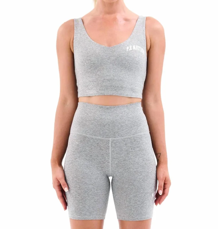 Camino Sports Bra In Grey Marl