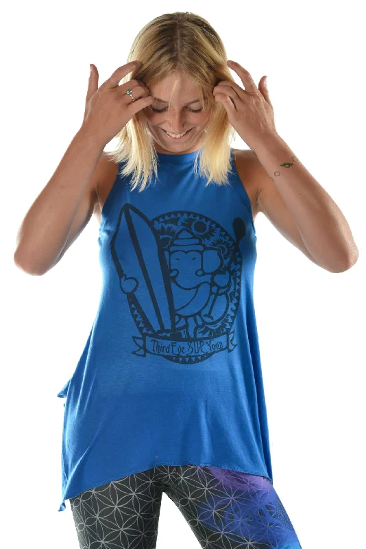 Flowy Shark Bite Sleeveless Tee  ""Third Eye Surf""