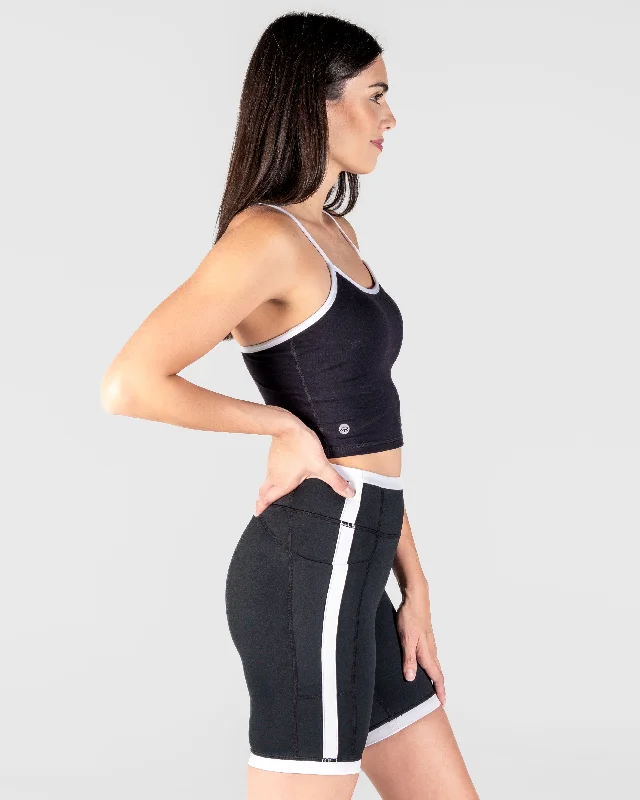 Sculpt Ava Crop Top - Black & White