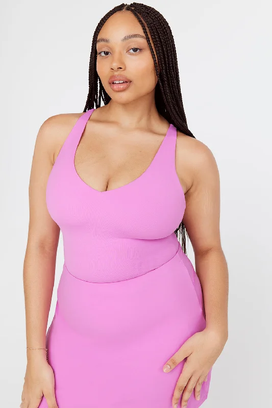 SKINLUXE BUILT-IN SUPPORT STRAPPY BACK CAMI TOP - BUBBLEGUM