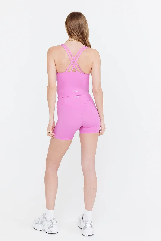 SKINLUXE BUILT-IN SUPPORT STRAPPY BACK CAMI TOP - BUBBLEGUM