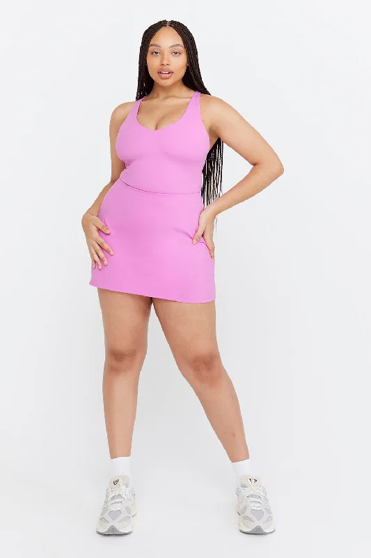 SKINLUXE BUILT-IN SUPPORT STRAPPY BACK CAMI TOP - BUBBLEGUM