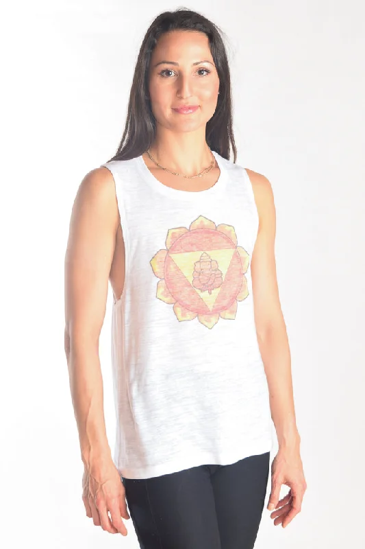 Solar Plexus Chakra on Boyfriend Tank