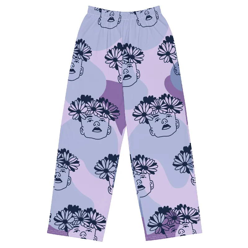 All-over print unisex wide-leg pants