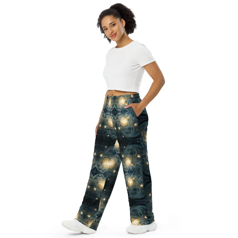 All-over print unisex wide-leg pants