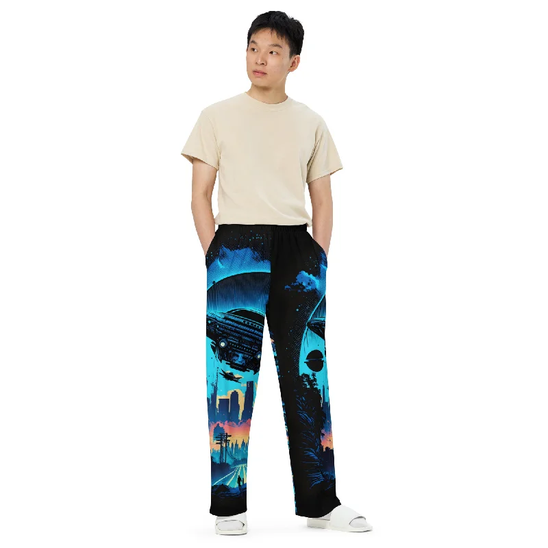 All-over print unisex wide-leg pants