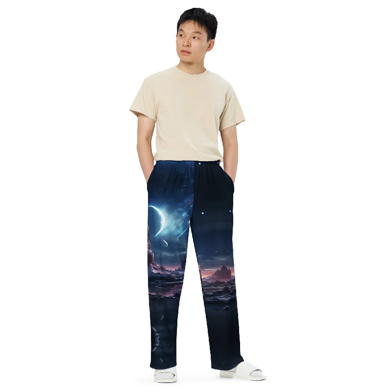 All-over print unisex wide-leg pants