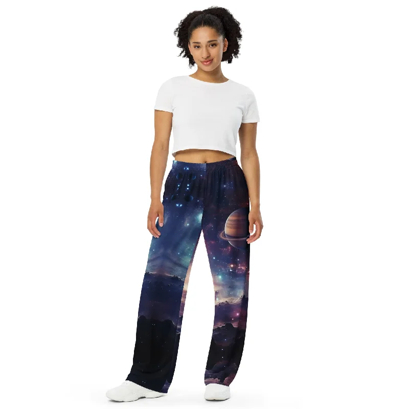 All-over print unisex wide-leg pants