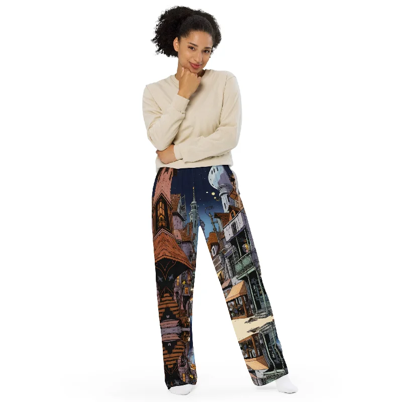 All-over print unisex wide-leg pants