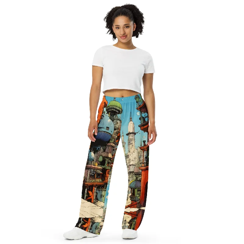 All-over print unisex wide-leg pants