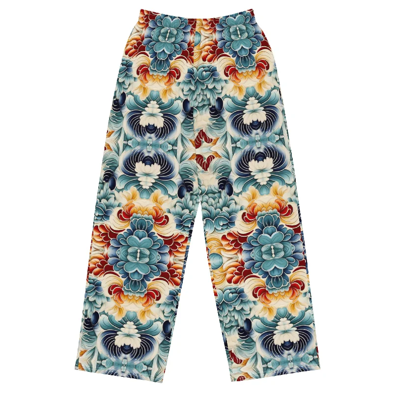 All-over print unisex wide-leg pants