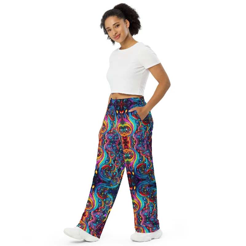 All-over print unisex wide-leg pants