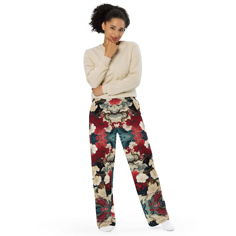 All-over print unisex wide-leg pants