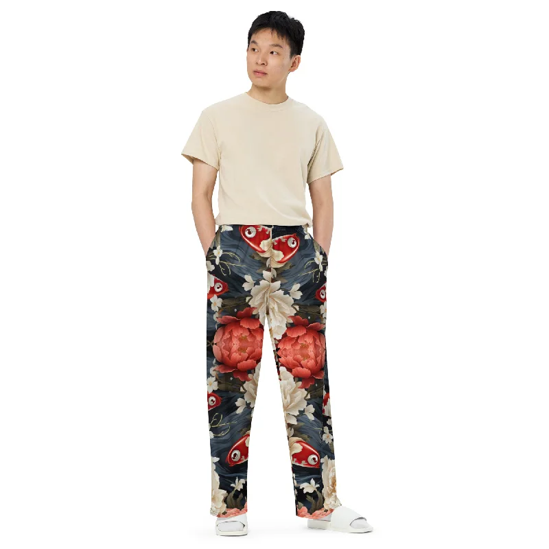 All-over print unisex wide-leg pants