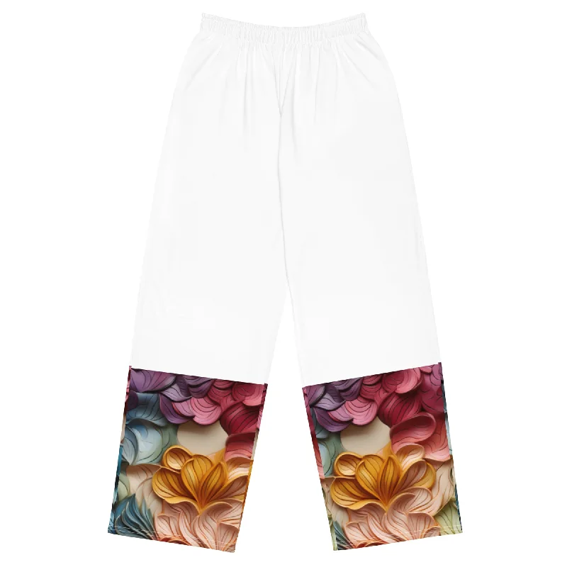 All-over print unisex wide-leg pants