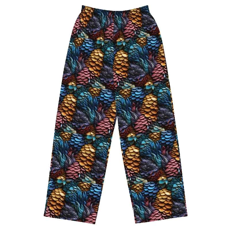 All-over print unisex wide-leg pants