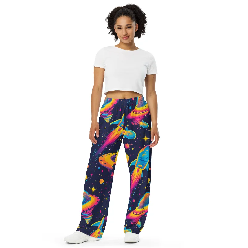 All-over print unisex wide-leg pants