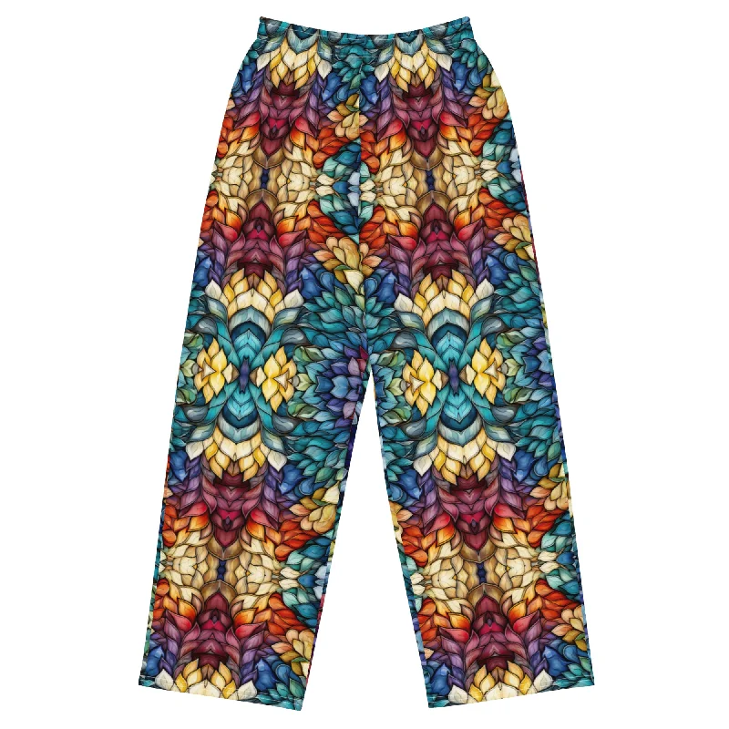 All-over print unisex wide-leg pants