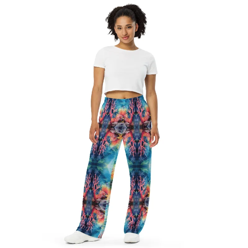 All-over print unisex wide-leg pants