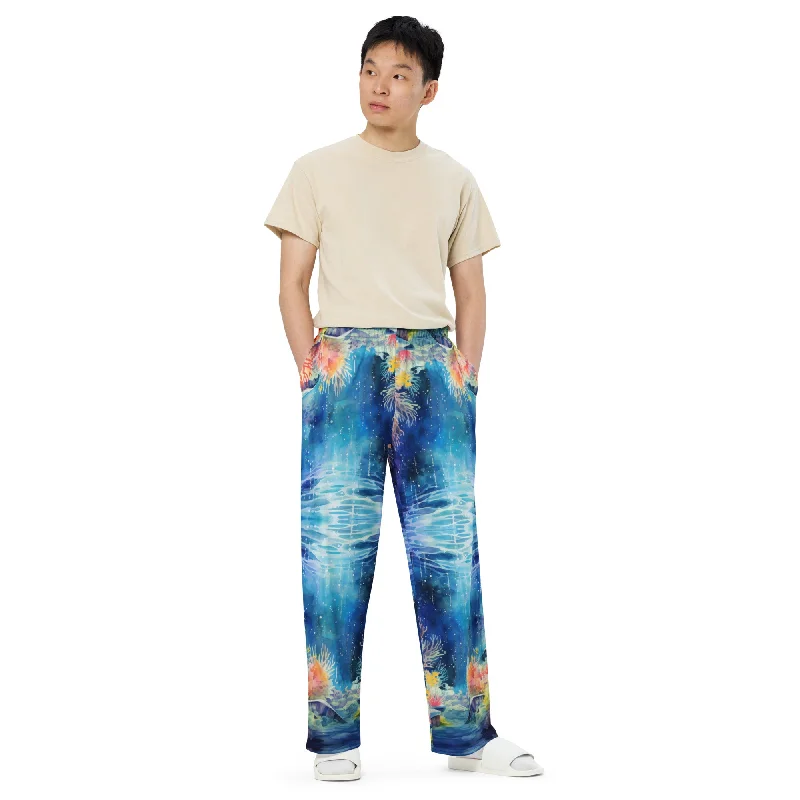 All-over print unisex wide-leg pants