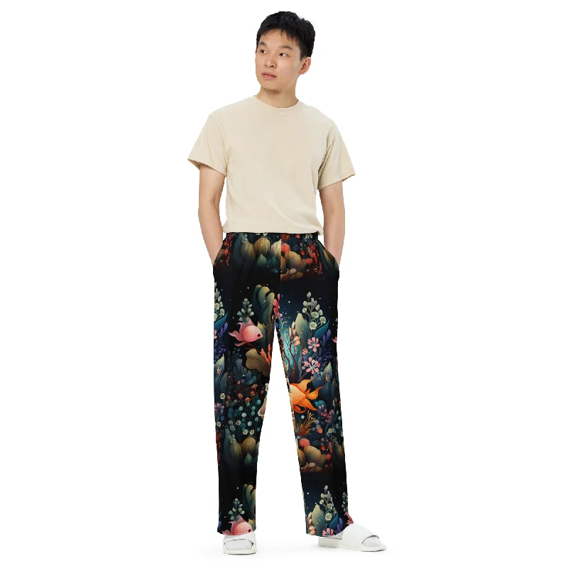 All-over print unisex wide-leg pants