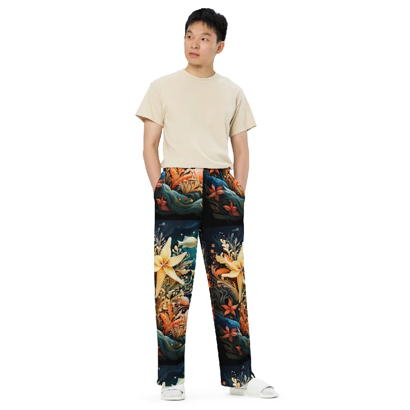 All-over print unisex wide-leg pants