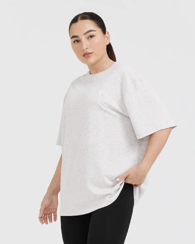 Classic Oversized Lightweight T-Shirt | Grey Marl