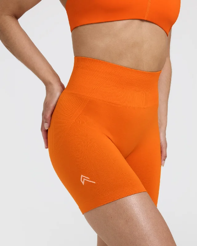 Effortless Seamless Shorts | Flame Orange