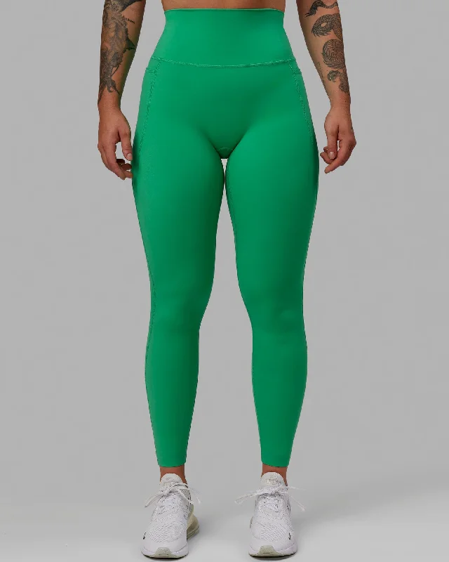 Elixir Full Length Leggings With Pockets - Holly Green