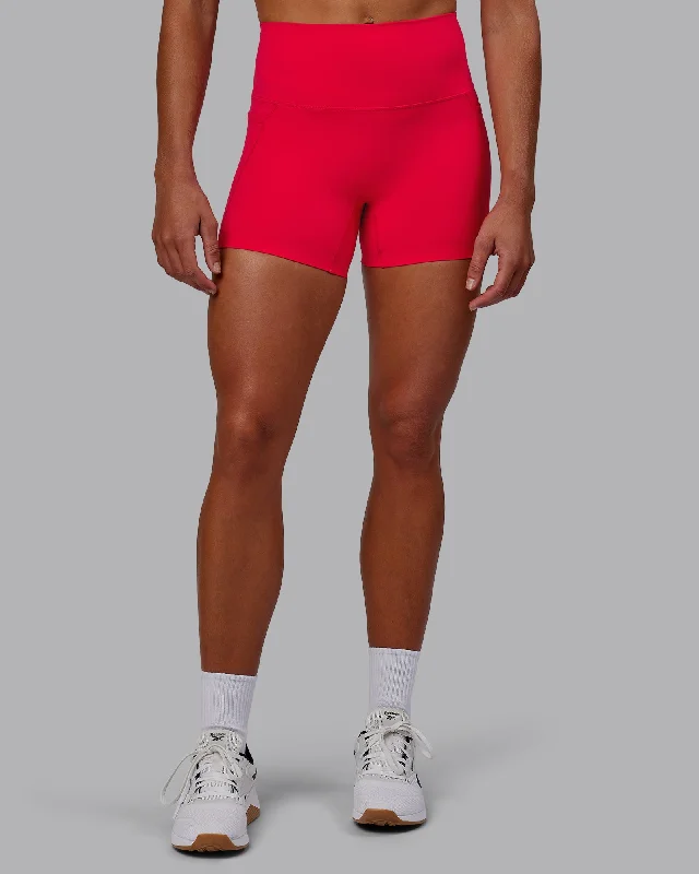 Elixir X-Length Shorts With Pockets - Scarlet