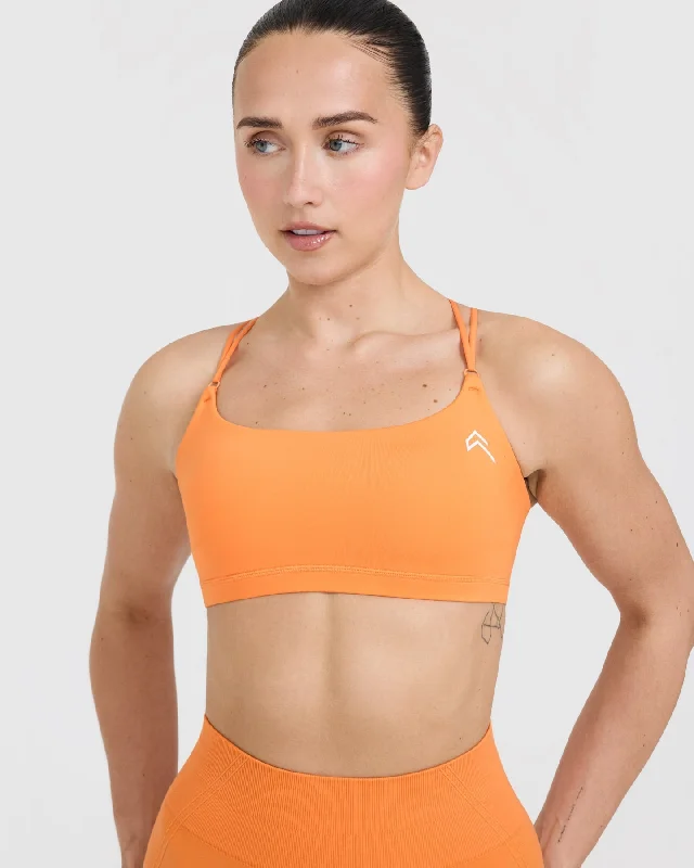 Everyday Cross Over Bralette | Apricot Orange