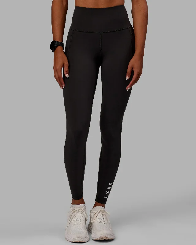 Flux Full Length Leggings - Pirate Black