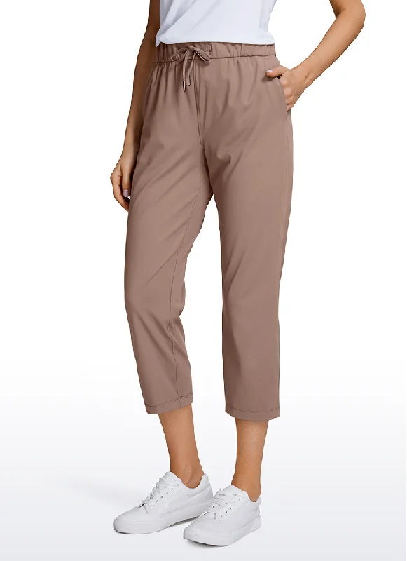 Stretch Cropped Pants with Pockets 23''