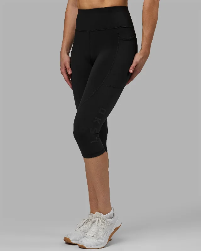 Rep 3/4 Length Leggings - Black-Black