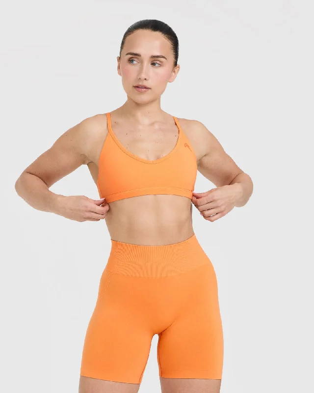 Timeless Strappy Bralette | Apricot Orange