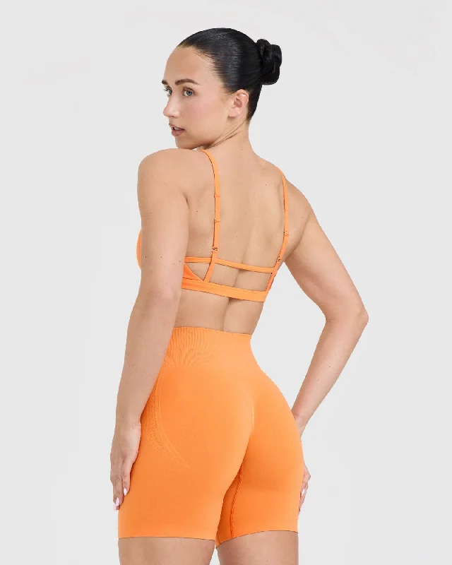 Timeless Strappy Bralette | Apricot Orange