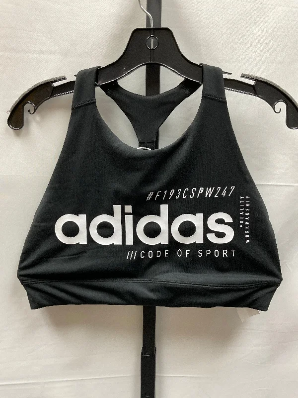 Black & White Athletic Bra Adidas, Size L