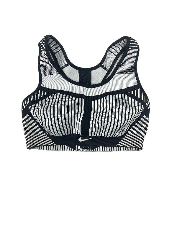 Black & White Athletic Bra Nike Apparel, Size M