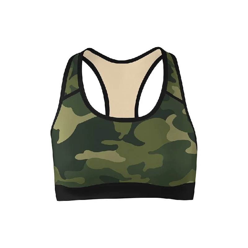 Forest Camo Sports Bra