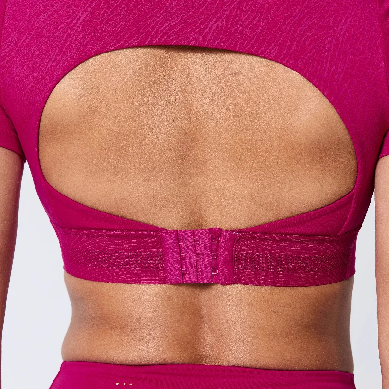 High Impact Anti-Slip Bra Top - Cerise