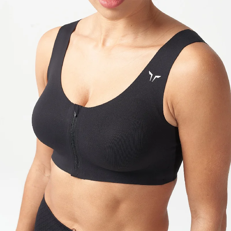 LAB360° Every Day Zip Up Bra - Black