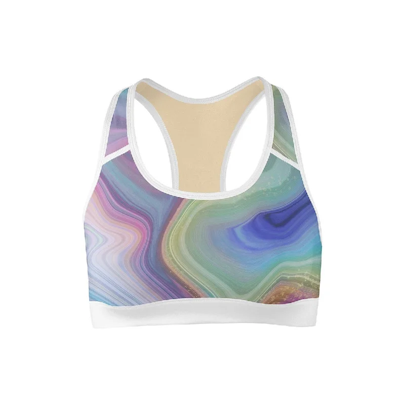 Marble Drift Sports Bra