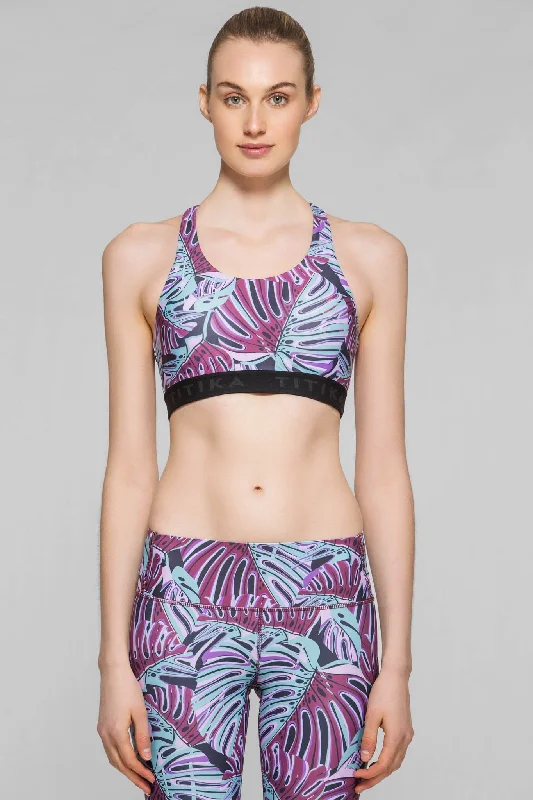 Monstera Graphic Medium Impact Bra