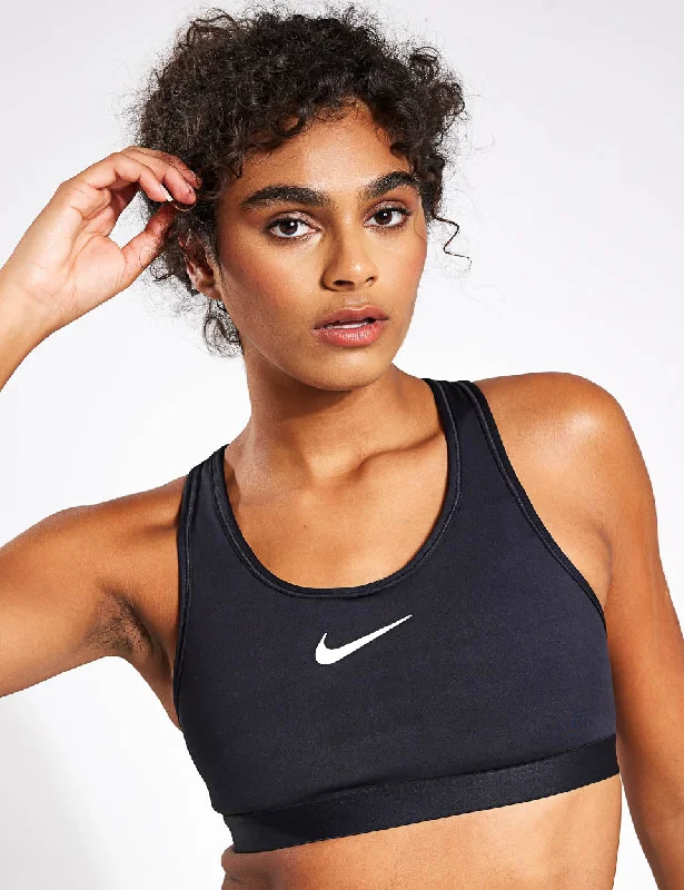 Swoosh High Support Bra - Black/Iron Grey/White