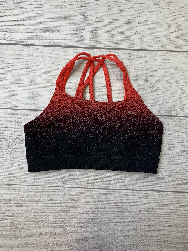 Red Black Athletic Bra Lululemon, Size 4