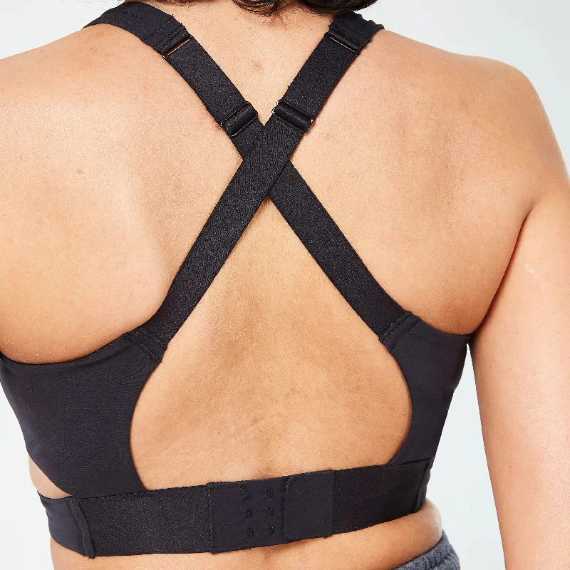 Retrograde Criss Cross Bra Top - Black