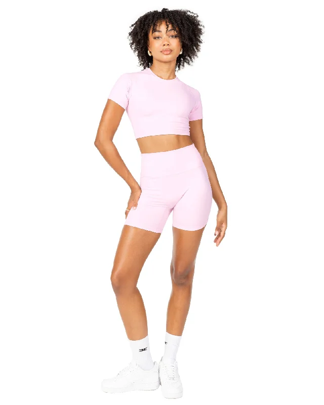 Aura Crop Tee - Blush Pink