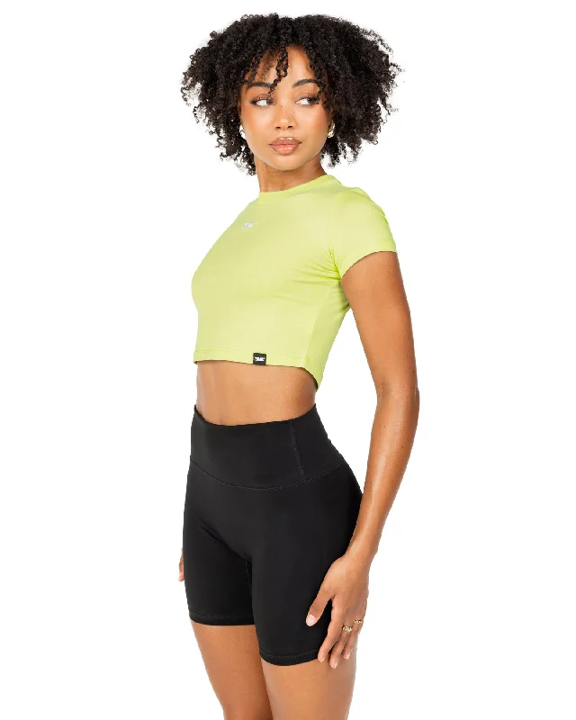 Elite Crop Tee - Lime